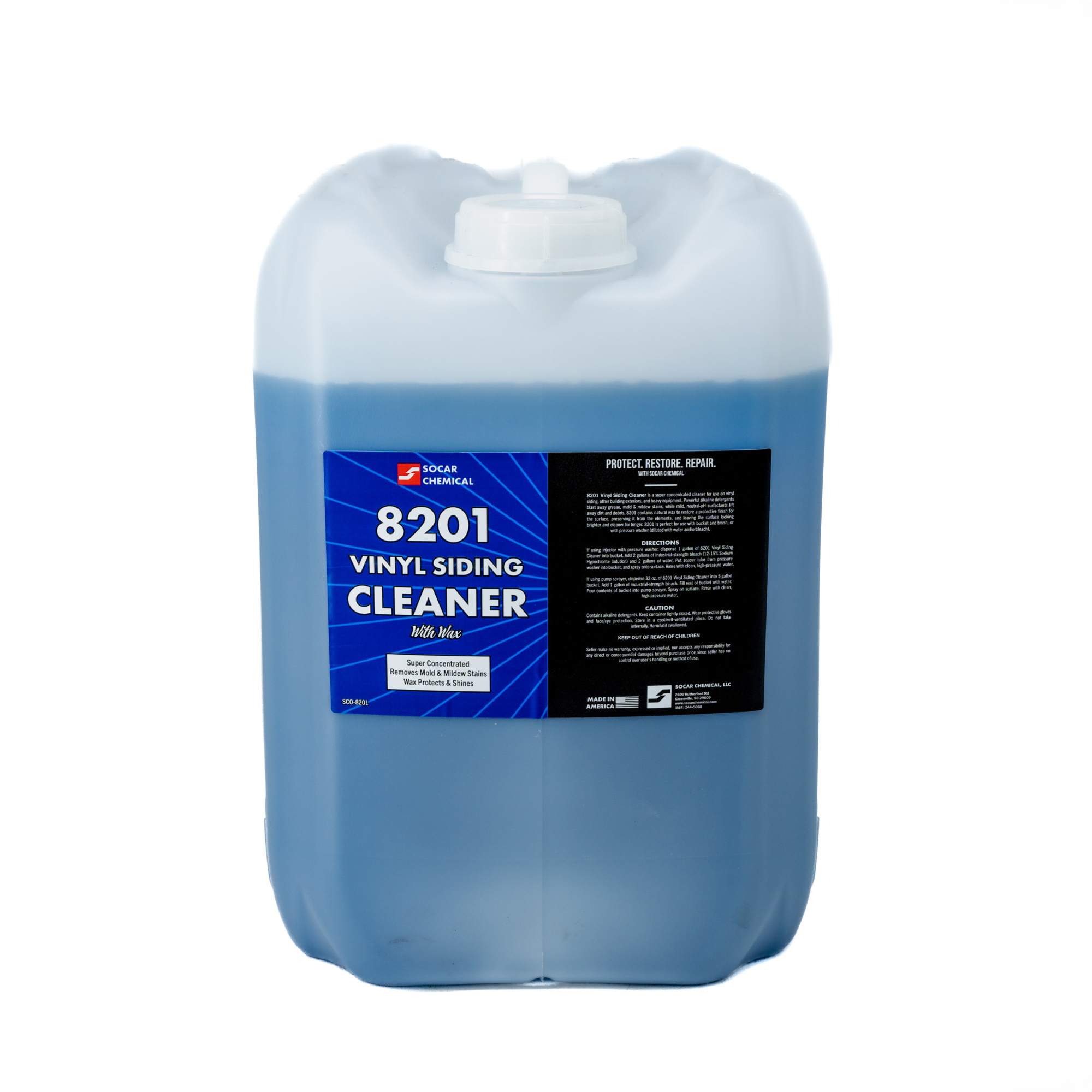 SOCAR Vinyl Siding Cleaner Surfactant - 5 Gallons, Super Concentrated, Model# SCO-8201-5